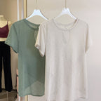Mana Basic Loose cross back T-shirt 2266