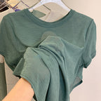 Mana Basic Loose cross back T-shirt 2266