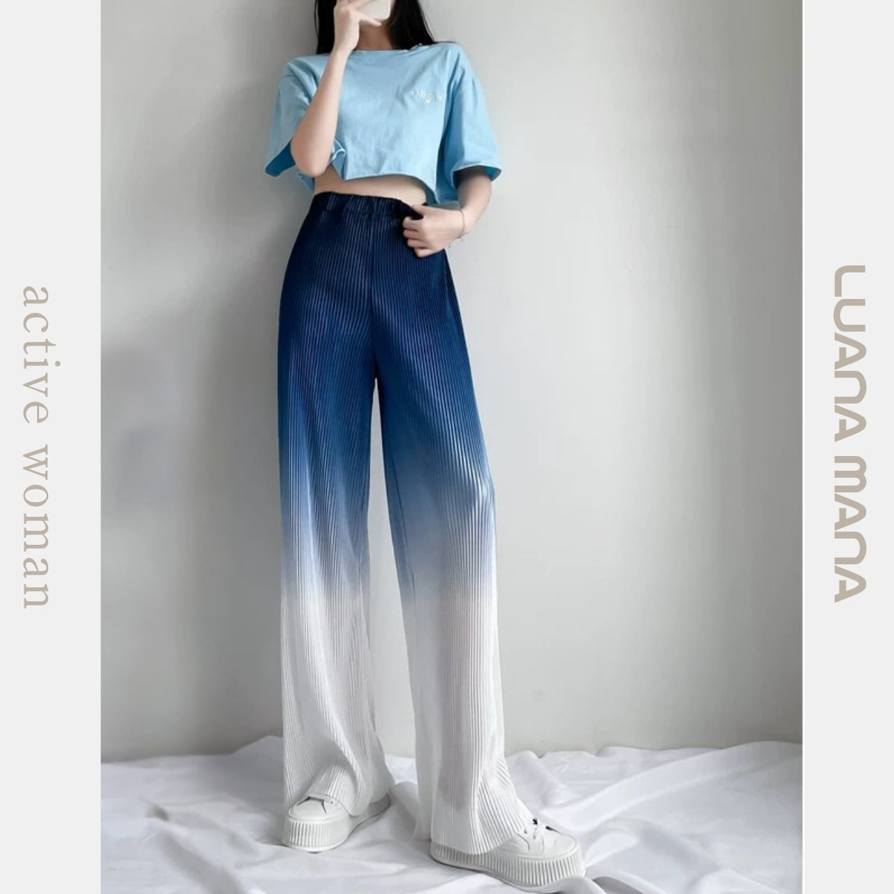 Mana Muse gradient casual pants 2273