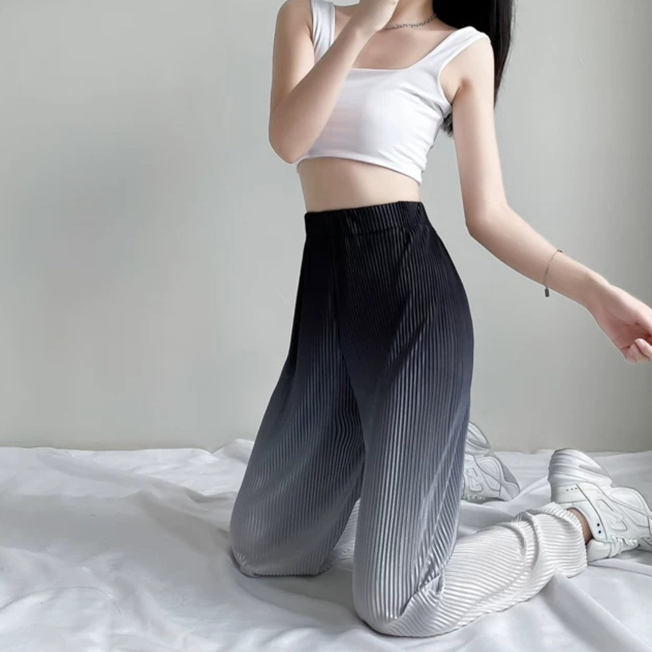 Mana Muse gradient casual pants 2273