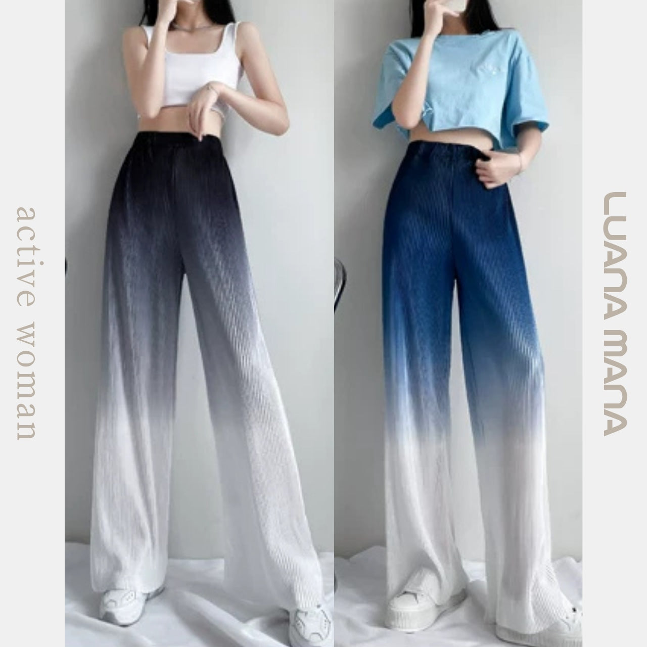 Mana Muse gradient casual pants 2273