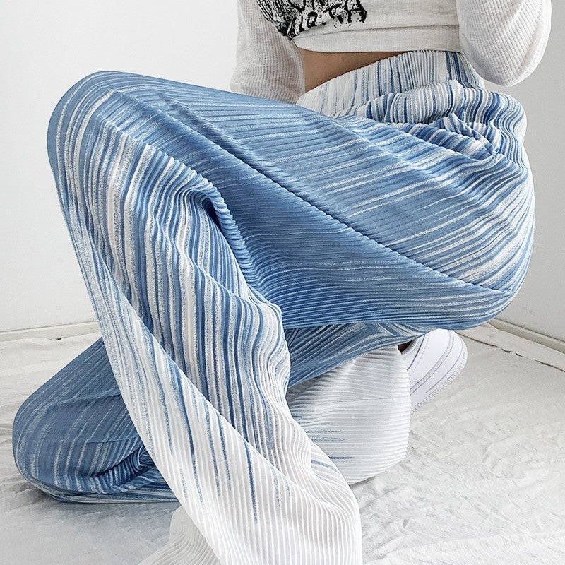 Mana Muse pleated gradient leg pants 2274