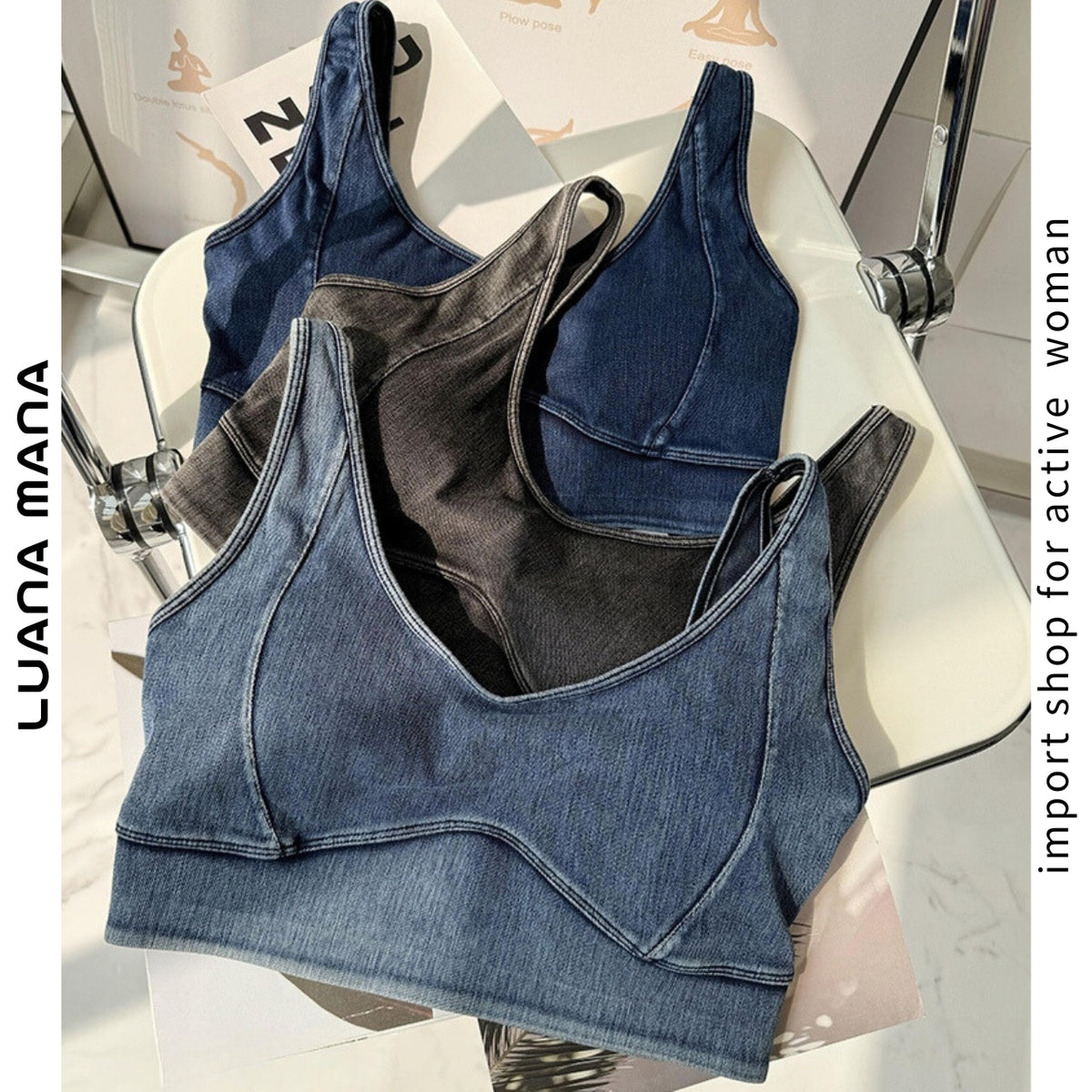 Mana Muse Denim style stylish bra top 2313