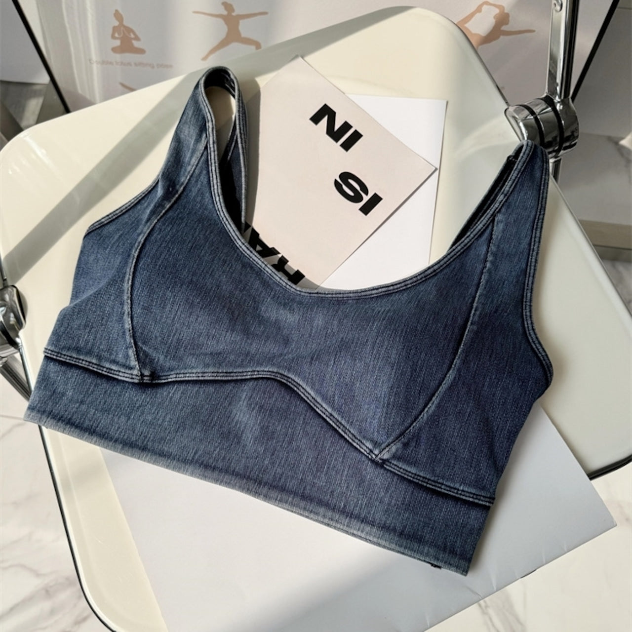 Mana Muse Denim style stylish bra top 2313