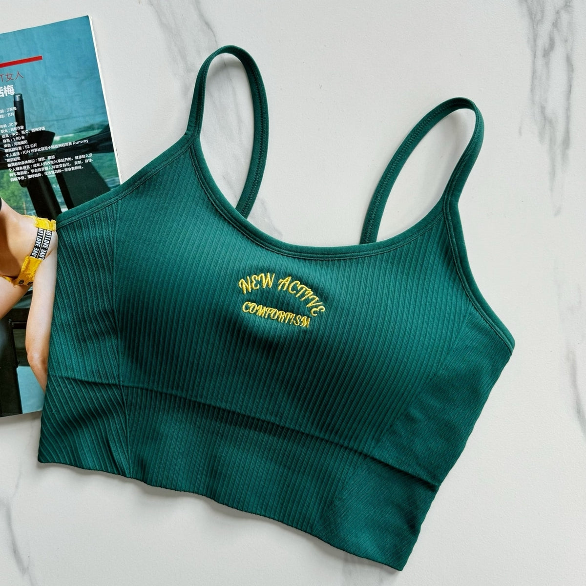 Mana Basic American retro sports short bra top 2366