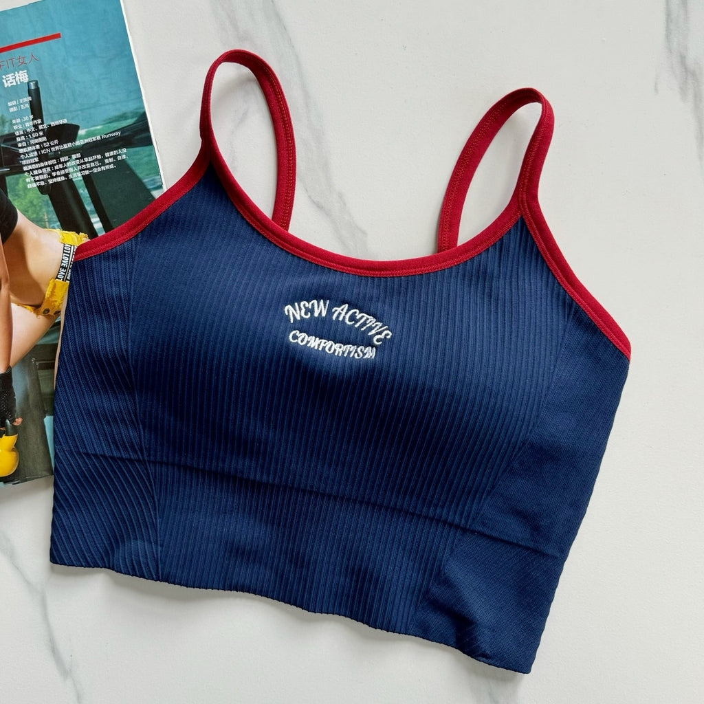Mana Basic American retro sports short bra top 2366