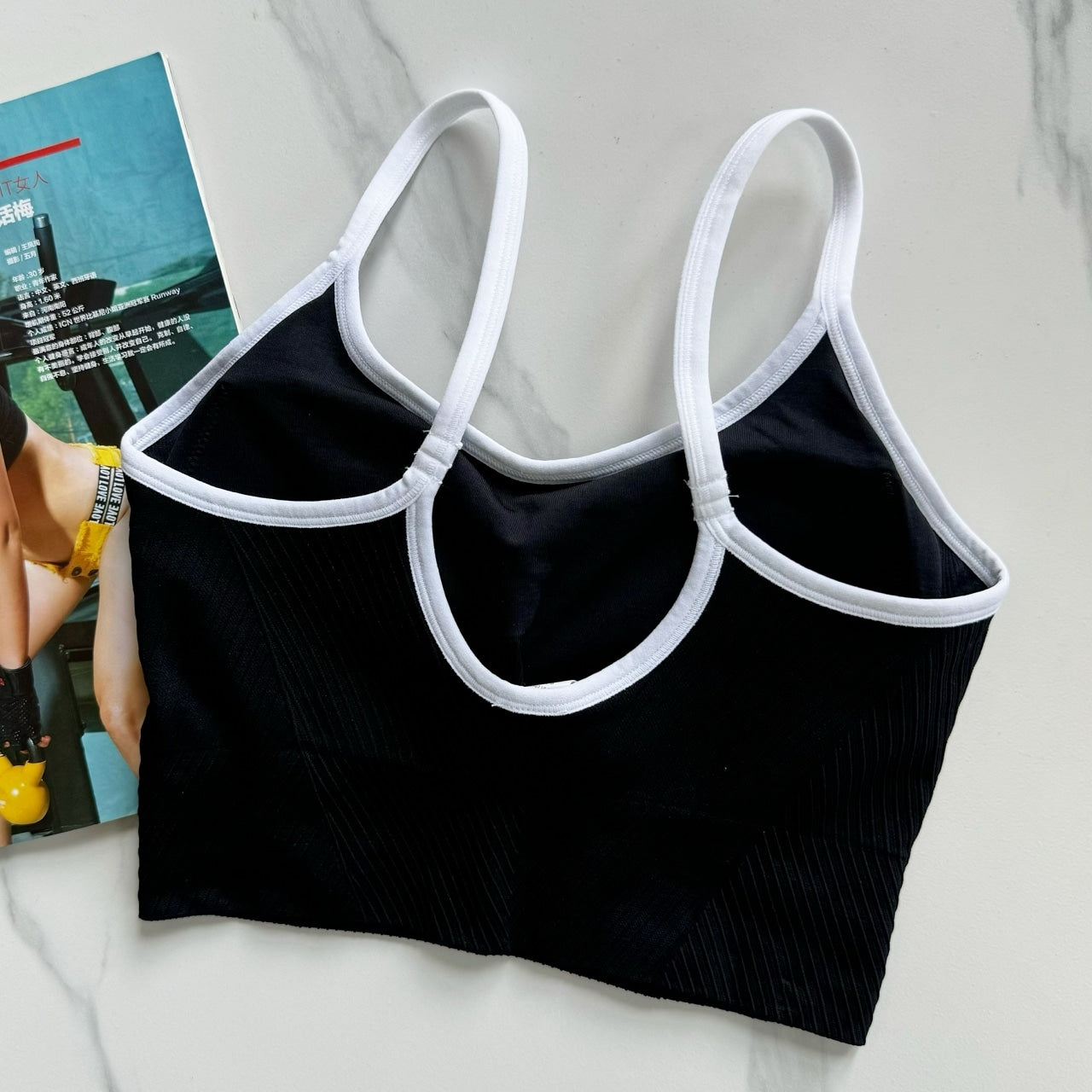 Mana Basic American retro sports short bra top 2366