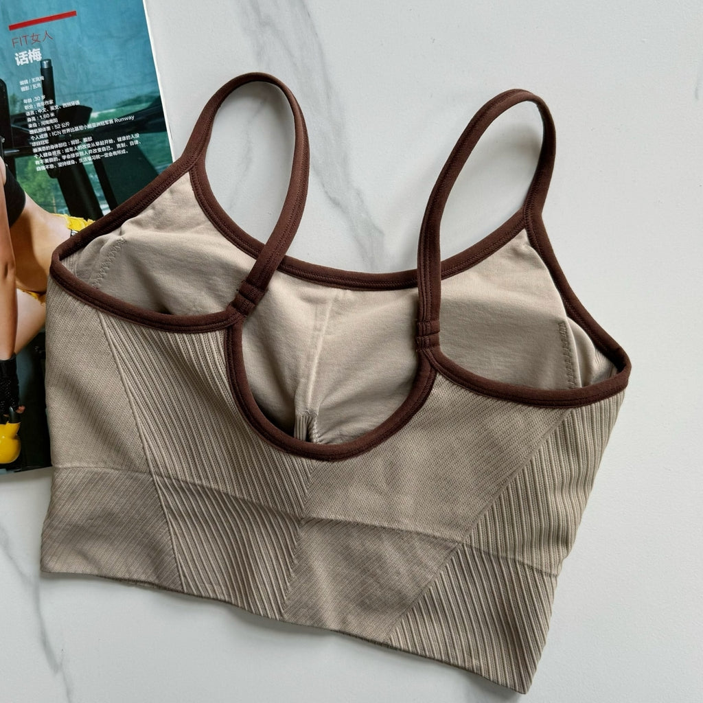 Mana Basic American retro sports short bra top 2366