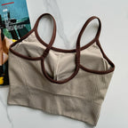 Mana Basic American retro sports short bra top 2366