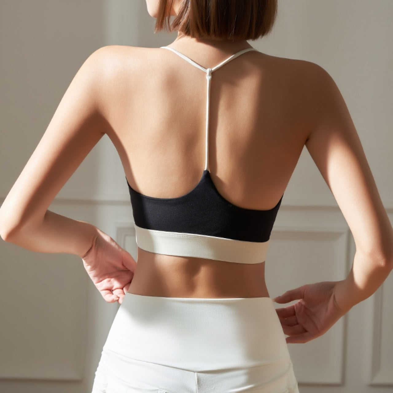 Mana Muse thin strap bicolor bra top 2395