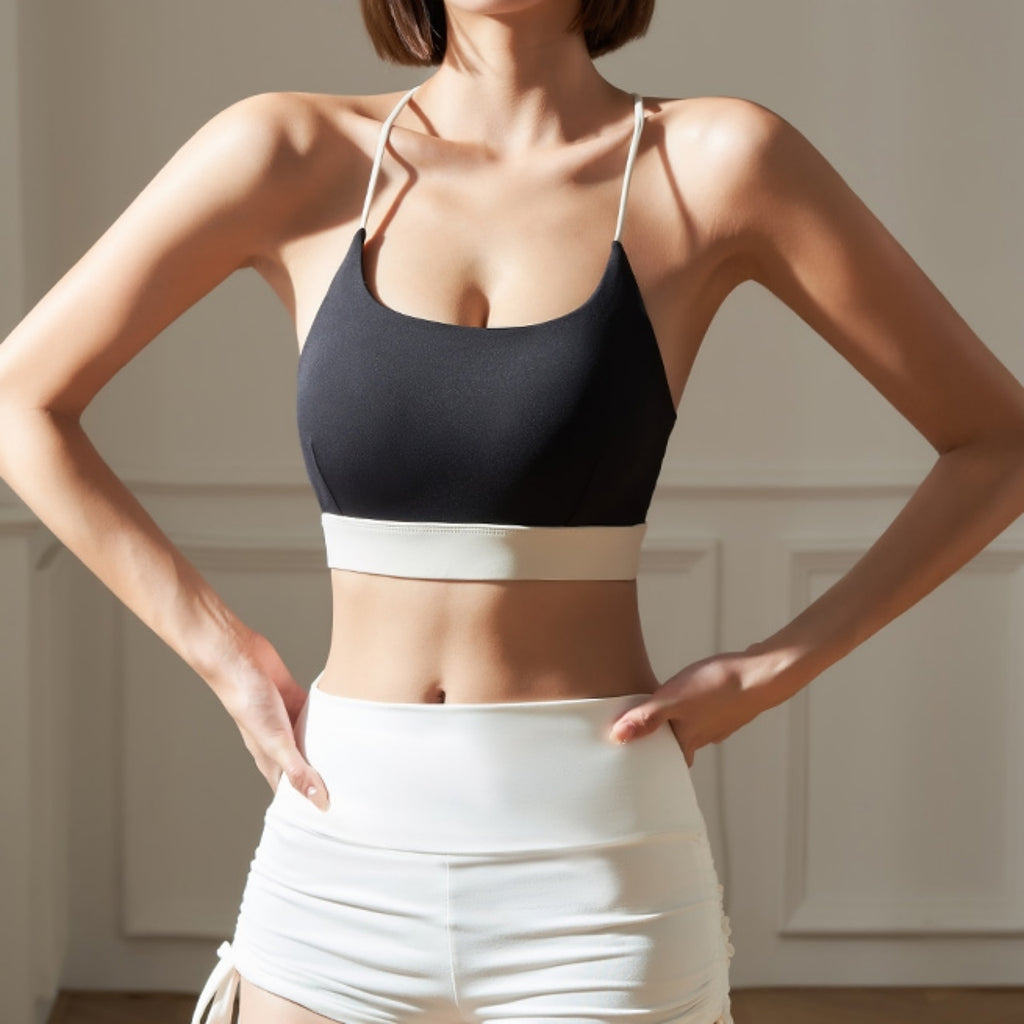 Mana Muse thin strap bicolor bra top 2395