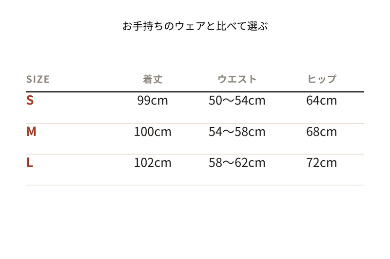 サイズ表
