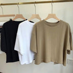 Mana Basic Loose short sleeve round neck t-shirt 2465