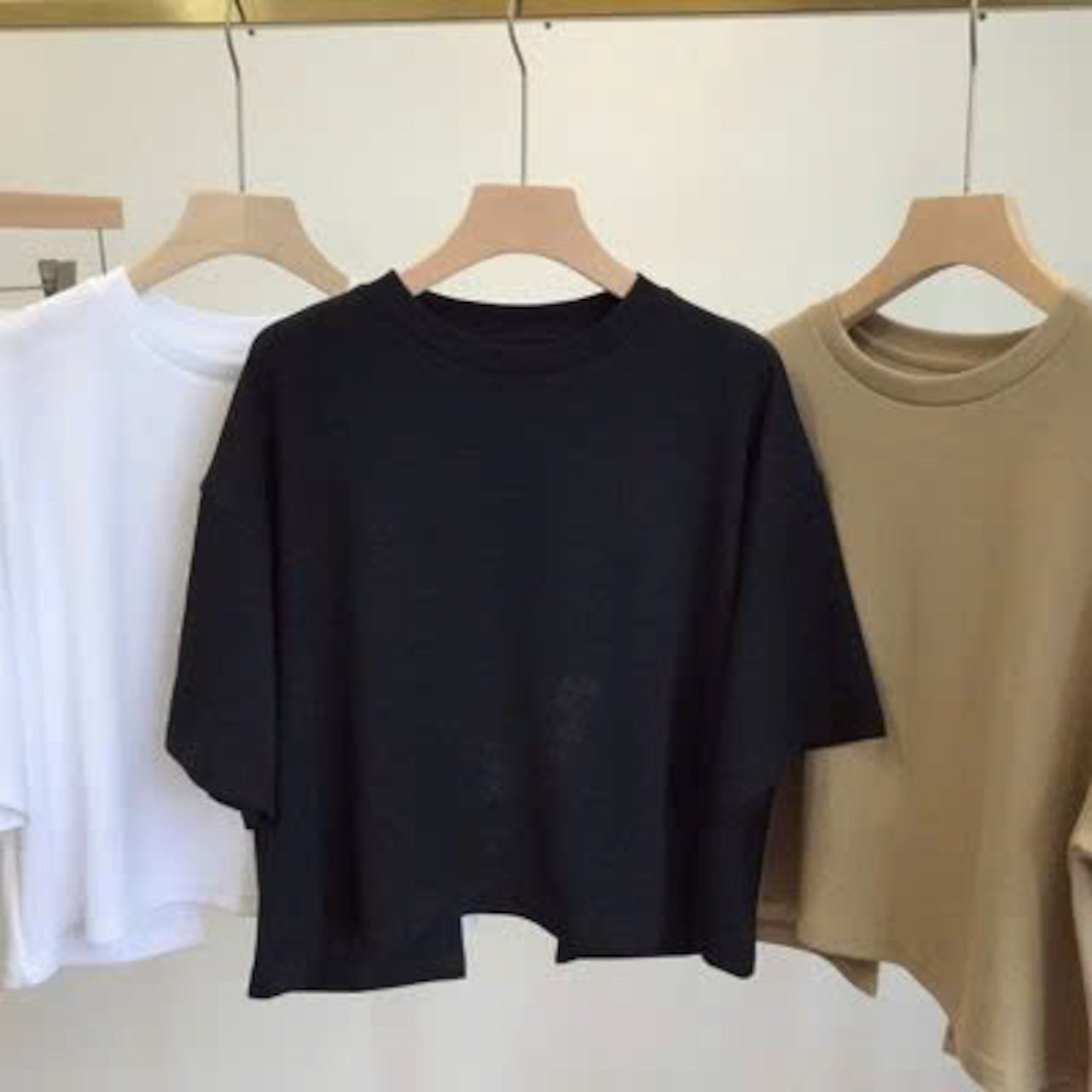 Mana Basic Loose short sleeve round neck t-shirt 2465