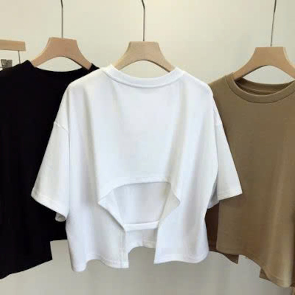 Mana Basic Loose short sleeve round neck t-shirt 2465