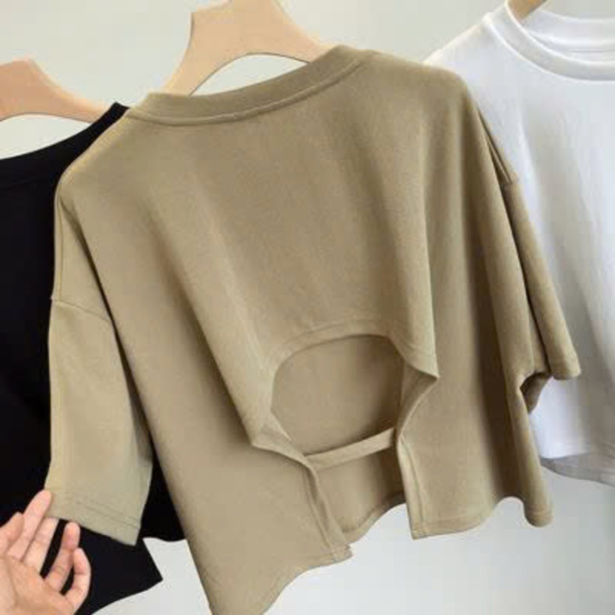 Mana Basic Loose short sleeve round neck t-shirt 2465