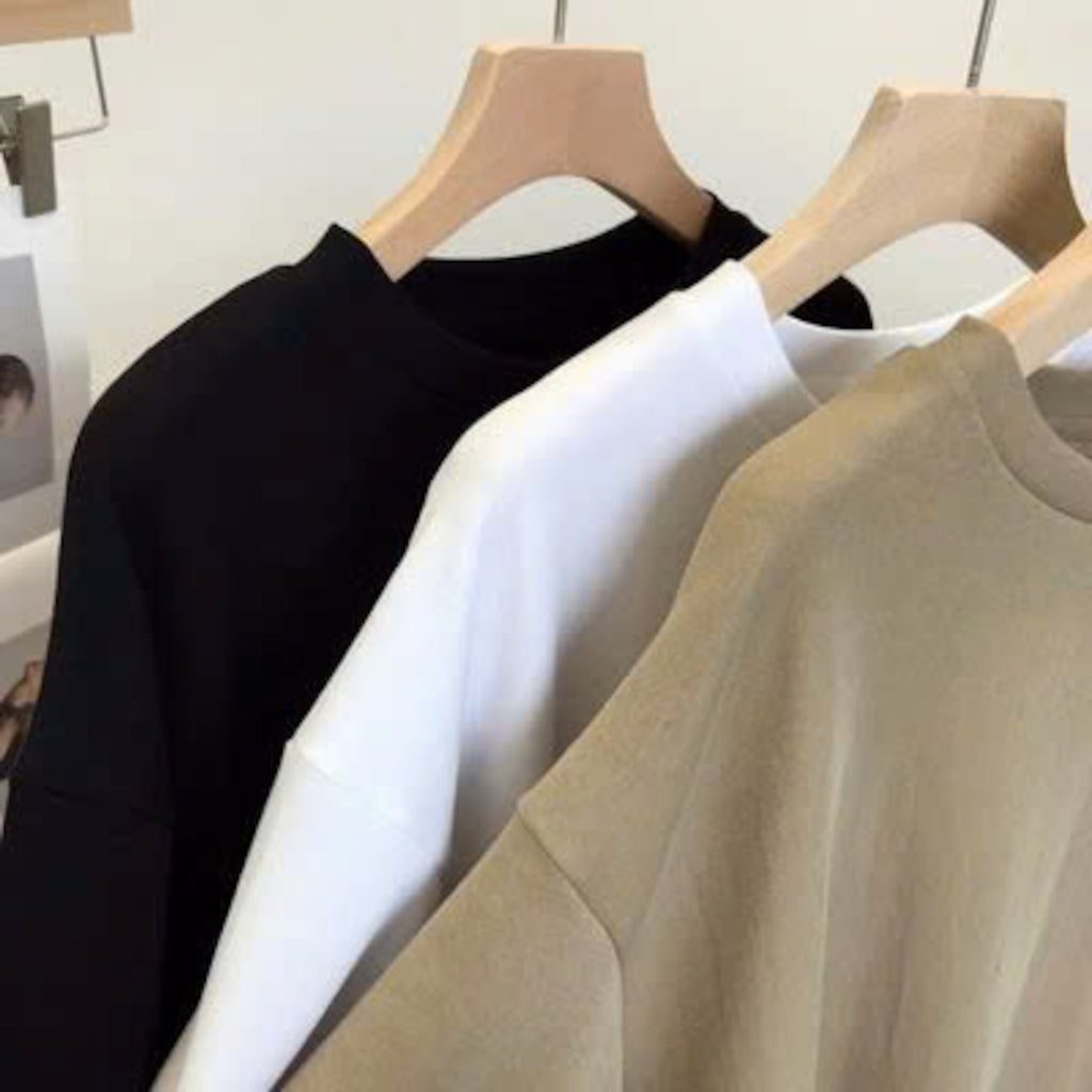 Mana Basic Loose short sleeve round neck t-shirt 2465