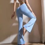 Mana Muse denim pockets slightly flared wide-leg yoga pants 2471