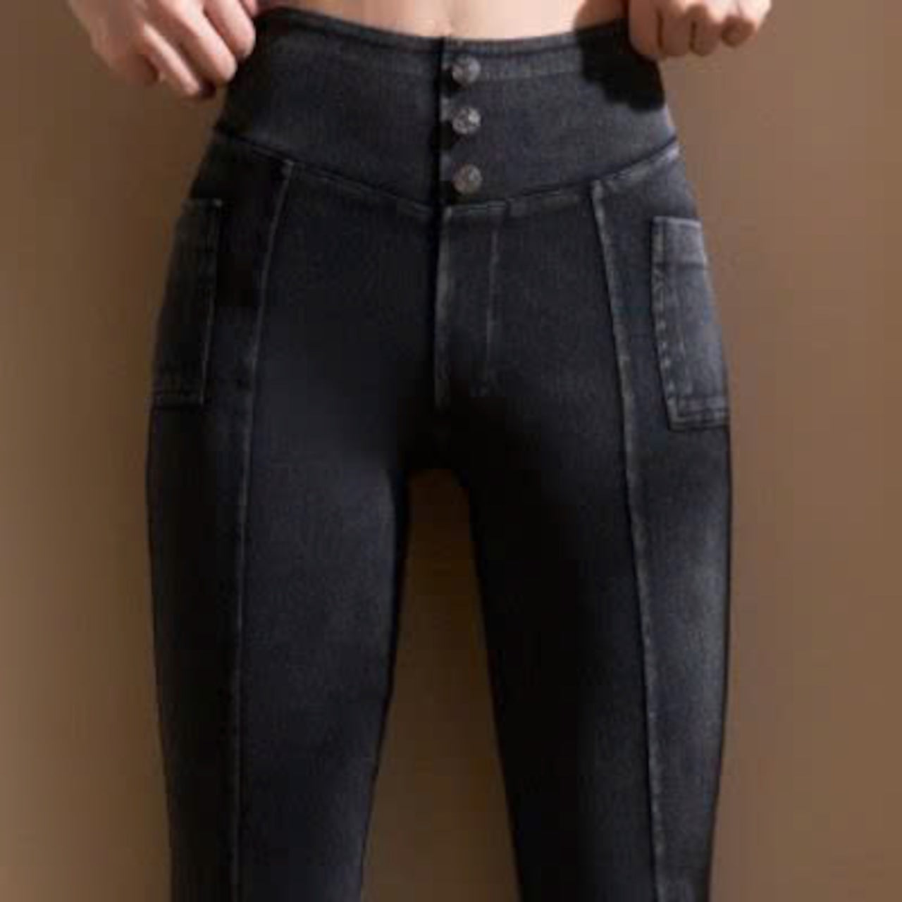 Mana Muse denim pockets slightly flared wide-leg yoga pants 2471