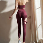 Mana Muse sexy hollow peach hip-lifting yoga pants 2488