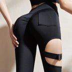 Mana Muse sexy hollow peach hip-lifting yoga pants 2488