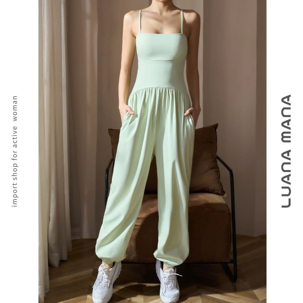 Mana Muse sexy sling yoga suit jumpsuit setup 2495