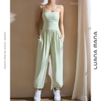 Mana Muse sexy sling yoga suit jumpsuit setup 2495