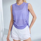 Mana Basic airy flow side-tie yoga top 2506