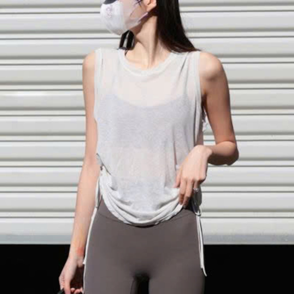 Mana Basic airy flow side-tie yoga top 2506