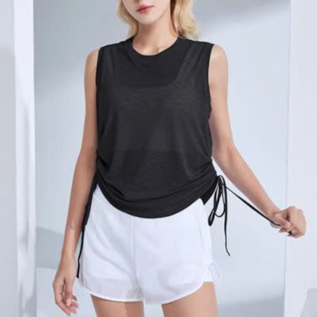 Mana Basic airy flow side-tie yoga top 2506