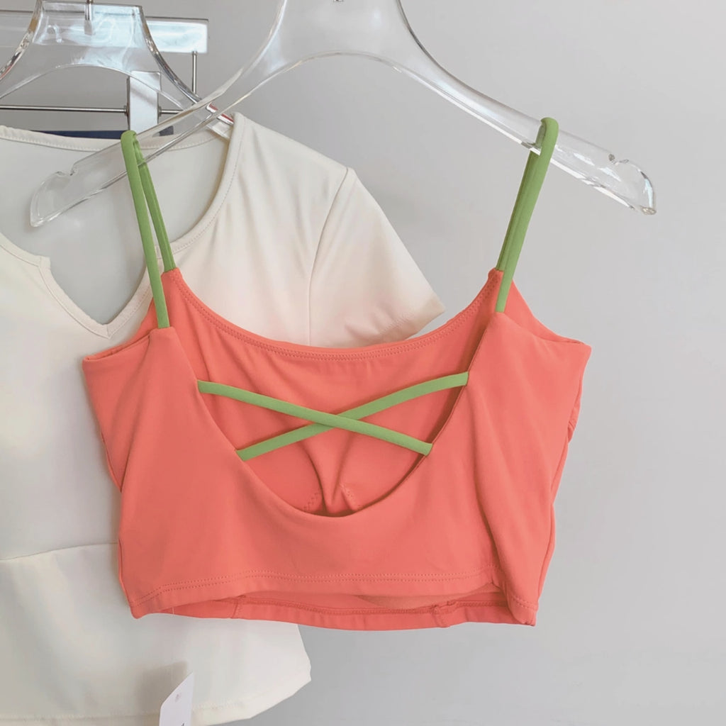 Mana Basic Color Pop Strap Bra Top 2529