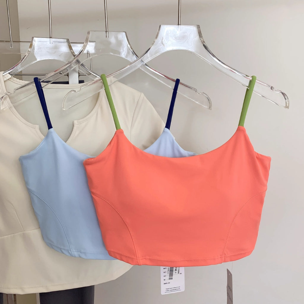 Mana Basic Color Pop Strap Bra Top 2529