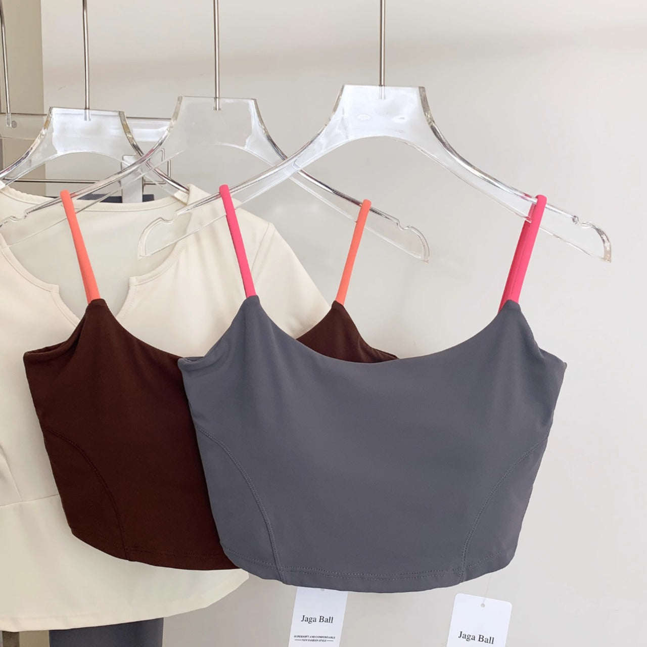 Mana Basic Color Pop Strap Bra Top 2529