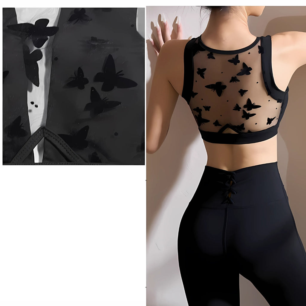 Mana Muse Sheer Butterfly Sports Bra 2539