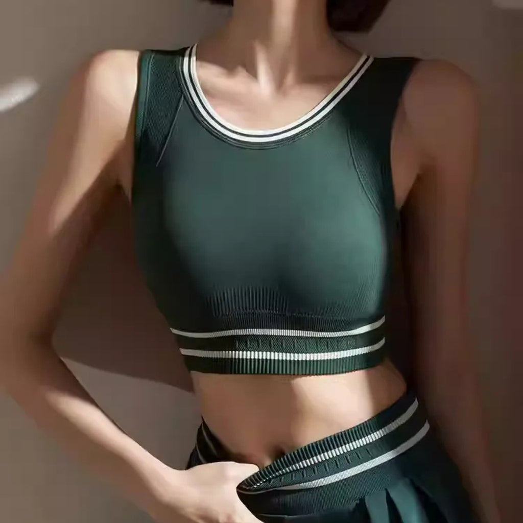 Mana Muse Forest Stripe Crop Tank 2593