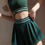 Mana Muse Forest Stripe High-Waist Shorts 2594
