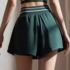 Mana Muse Forest Stripe High-Waist Shorts 2594