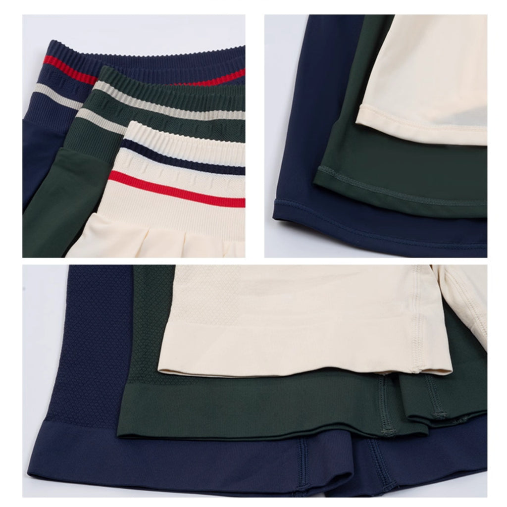 Mana Muse Forest Stripe High-Waist Shorts 2594