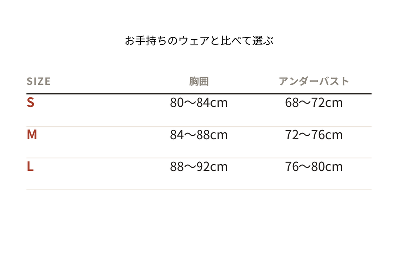 サイズ表