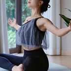 Mana Muse Airy Check Mesh Bra Top 2691