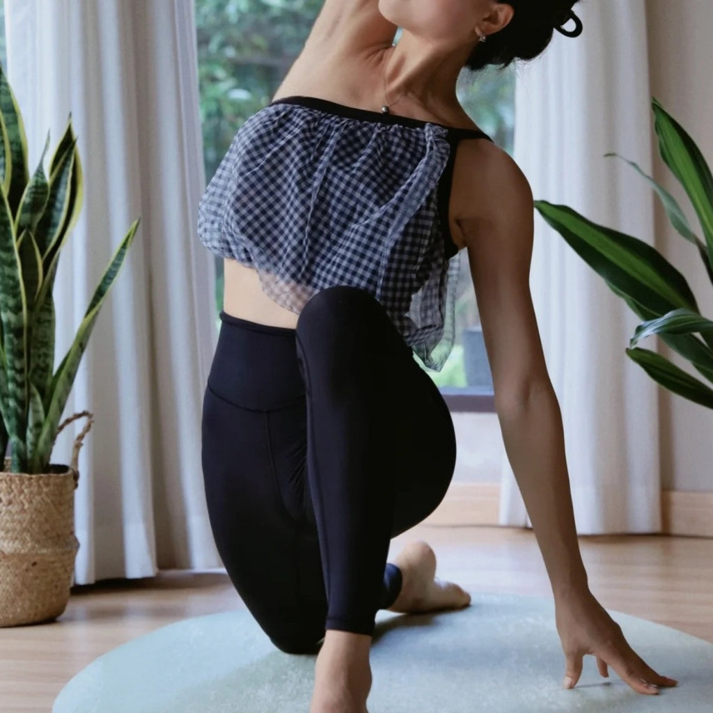 Mana Muse Airy Check Mesh Bra Top 2691
