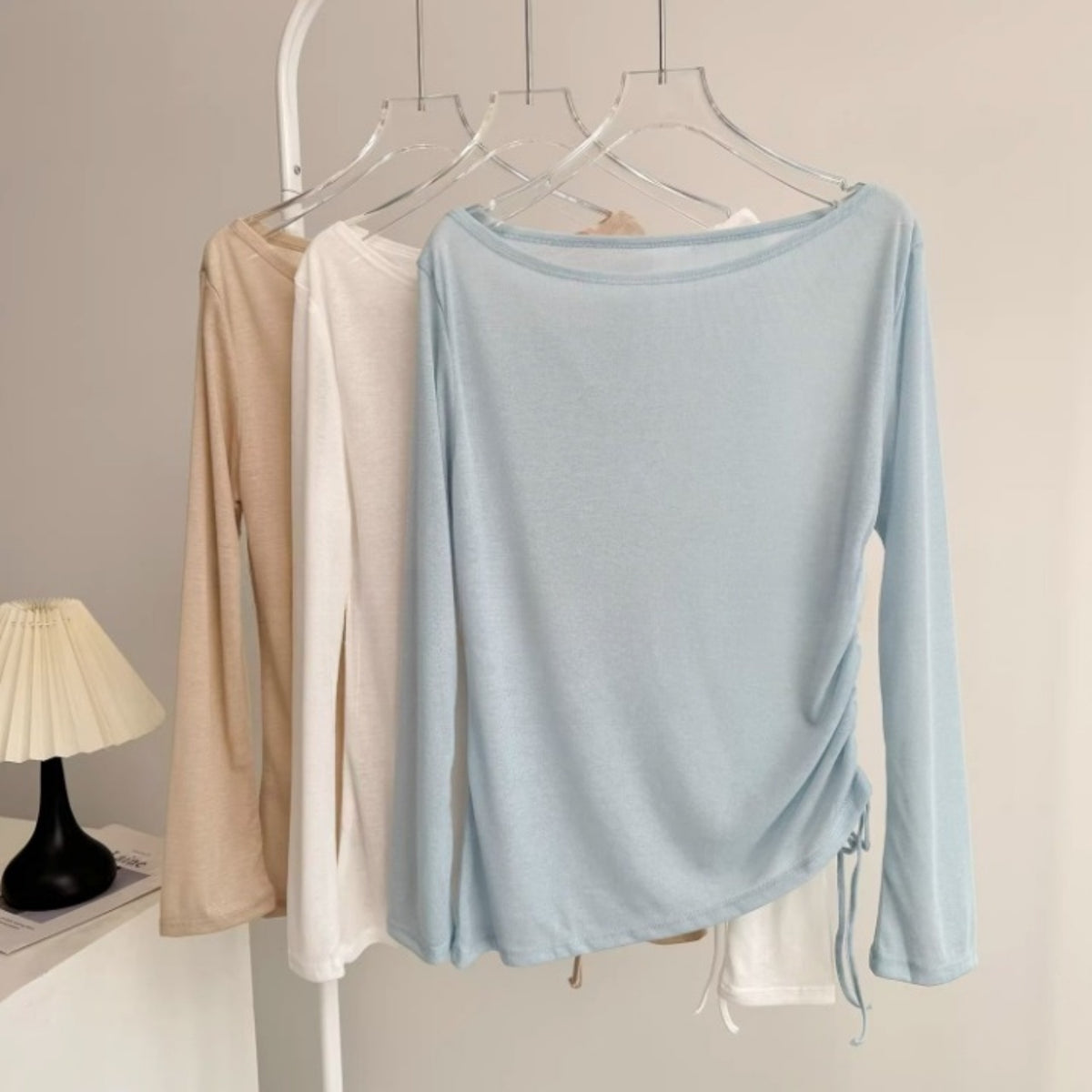 Mana Basic Airy Ruched Long Sleeve Top 2750