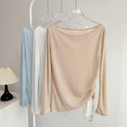 Mana Basic Airy Ruched Long Sleeve Top 2750