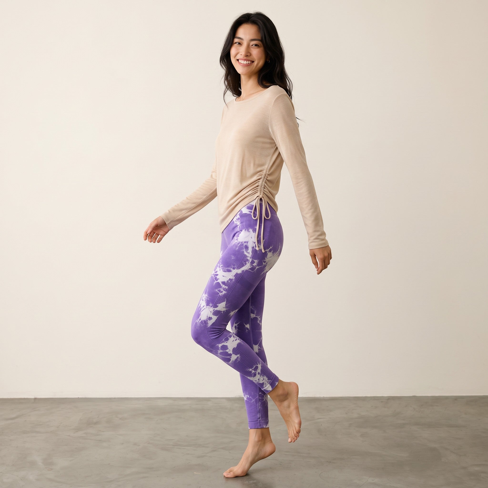 Mana Basic Airy Ruched Long Sleeve Top 2750