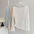 Mana Basic Airy Ruched Long Sleeve Top 2750