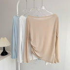 Mana Basic Airy Ruched Long Sleeve Top 2750