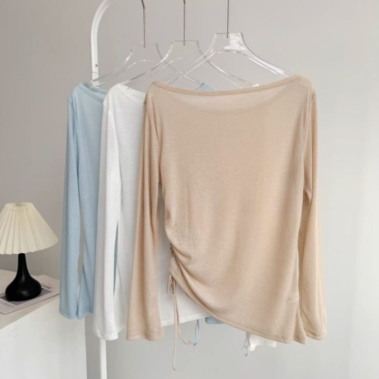 Mana Basic Airy Ruched Long Sleeve Top 2750