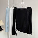 Mana Basic Airy Ruched Long Sleeve Top 2750