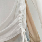 Mana Basic Airy Ruched Long Sleeve Top 2750