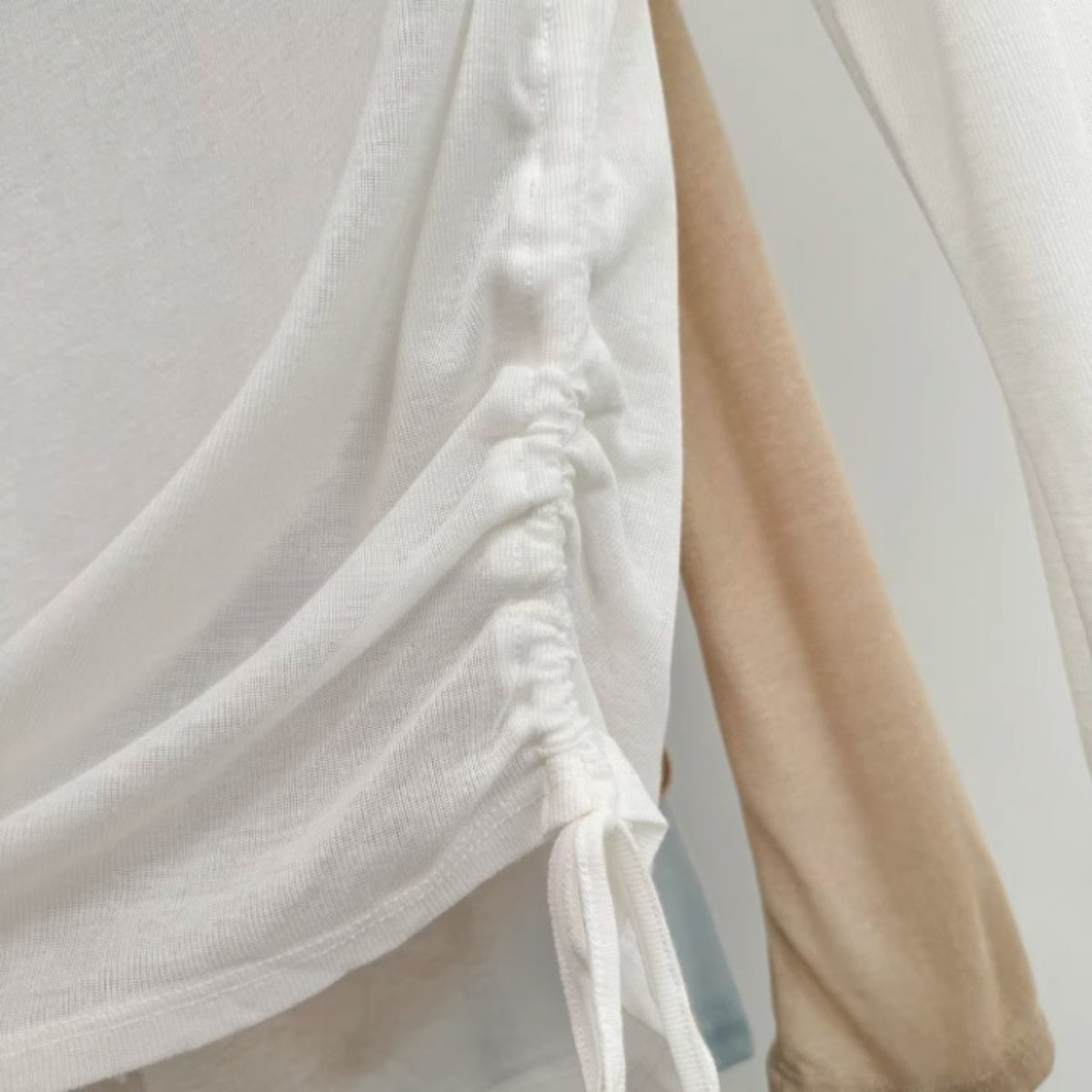 Mana Basic Airy Ruched Long Sleeve Top 2750